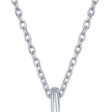 SS 0.03cttw H/I1 Diamond Initial 'O' Pendant - Walter Bauman Jewelers