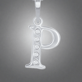 SS 0.03cttw H/I1 Diamond Initial 'P' Pendant - Walter Bauman Jewelers