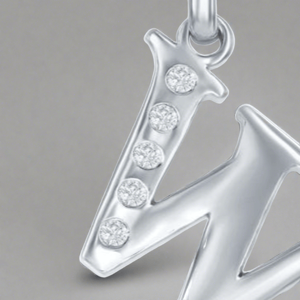 SS 0.03cttw H/I1 Diamond Initial 'W' Pendant - Walter Bauman Jewelers