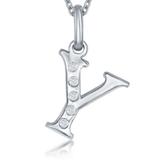 SS 0.03cttw H/I1 Diamond Initial 'Y' Pendant - Walter Bauman Jewelers