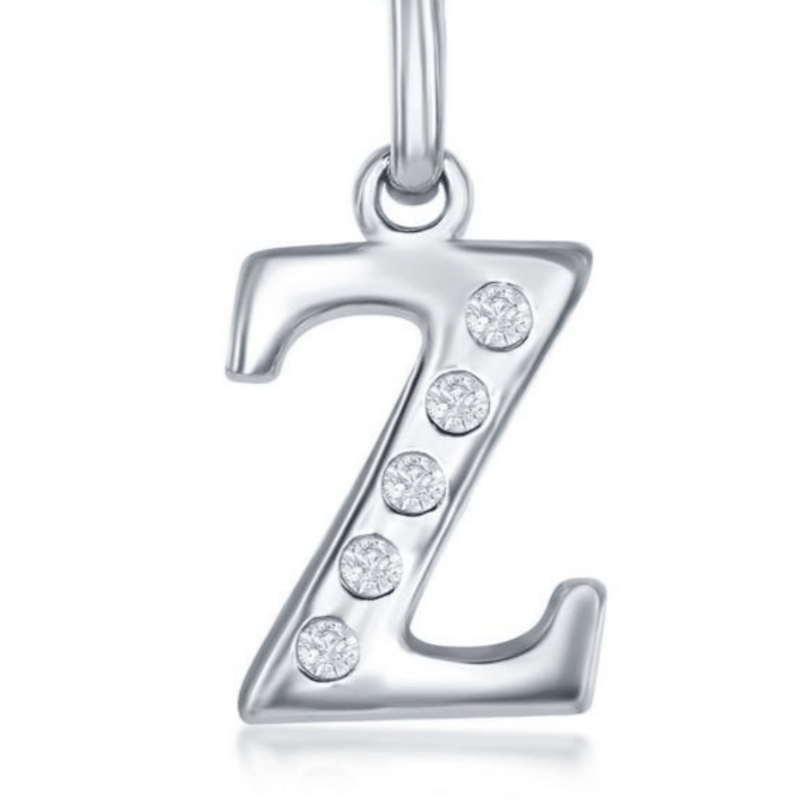 SS 0.03cttw H/I1 Diamond Initial 'Z' Pendant - Walter Bauman Jewelers