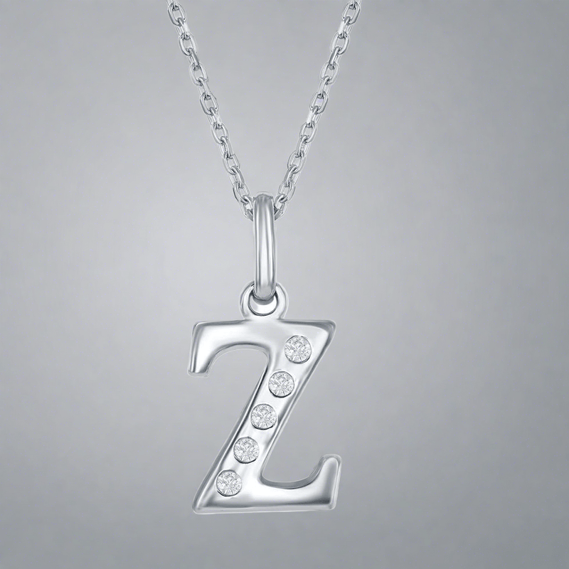 SS 0.03cttw H/I1 Diamond Initial 'Z' Pendant - Walter Bauman Jewelers