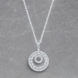 SS 0.07ctw Open Round I/SI2 Diamond Pendant - Walter Bauman Jewelers
