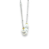 SS 19" CZ Freshwater Peal Bead Necklace - Walter Bauman Jewelers