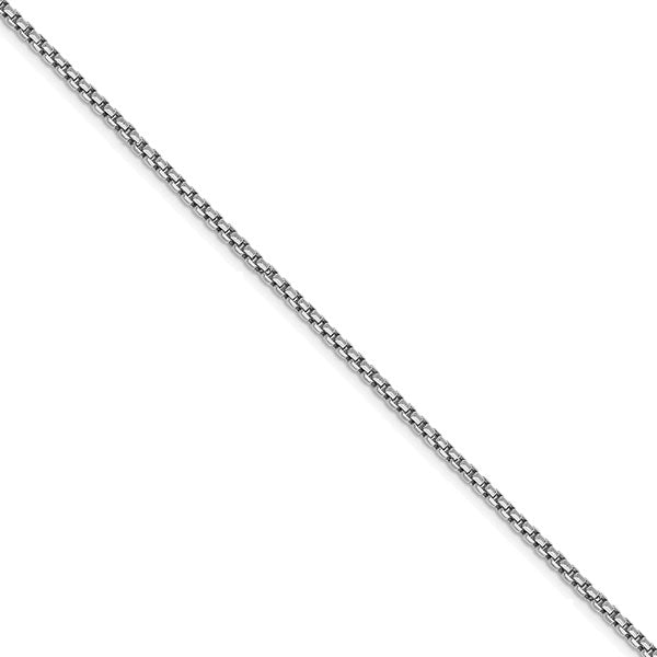 SS 20" 1.30mm Round Box Chain - Walter Bauman Jewelers