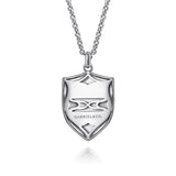 SS 22" Solid St. Michael Tag Pendant - Walter Bauman Jewelers