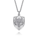 SS 22" Solid St. Michael Tag Pendant - Walter Bauman Jewelers