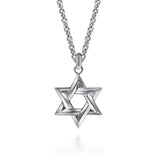 SS 22" Star Of David Pendant - Walter Bauman Jewelers