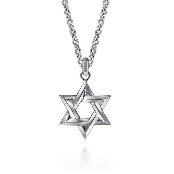 SS 22" Star Of David Pendant - Walter Bauman Jewelers