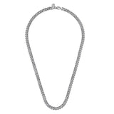 SS 22"7mm Solid Men's Diamond Cut Cuban Link Chain Necklace - Walter Bauman Jewelers