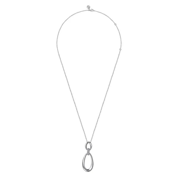 SS 24" Chain with Double Oval Pendant - Walter Bauman Jewelers