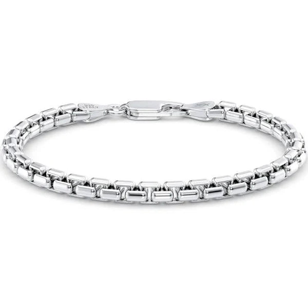 SS 2.5mm 8" Round Box Bracelet - Walter Bauman Jewelers