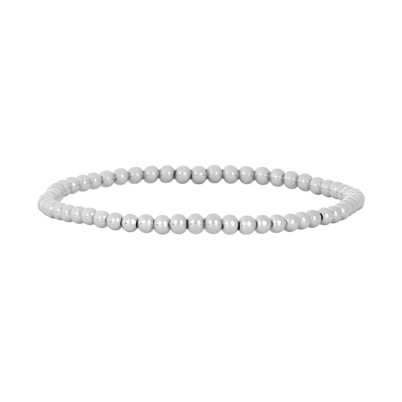 SS 3mm 6.50" Stretch Bead Bracelet - Walter Bauman Jewelers