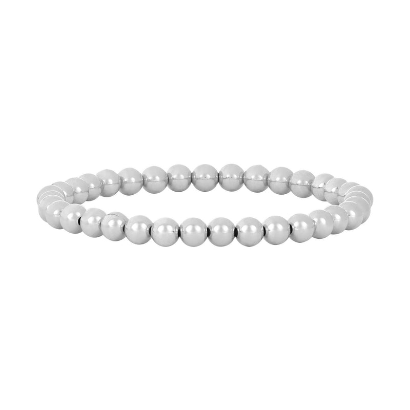 SS 5mm 6.50" Stretch Bead Bracelet - Walter Bauman Jewelers