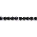 SS 8" 6mm Onyx Beaded Bracelet - Walter Bauman Jewelers