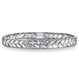 SS 8" 7mm Men's Herringbone Bracelet - Walter Bauman Jewelers