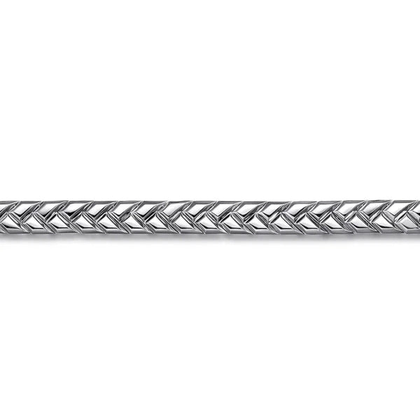 SS 8" 7mm Men's Herringbone Bracelet - Walter Bauman Jewelers