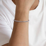 SS 8" Men's Solid Cuban Chain Bracelet - Walter Bauman Jewelers