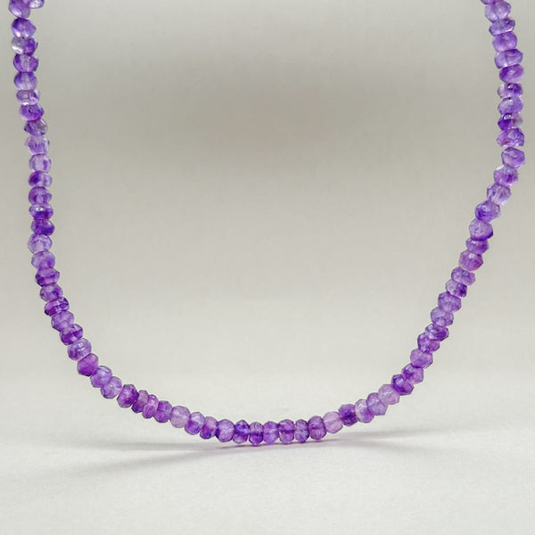 SS Amethyst Beaded 18” Necklace - Walter Bauman Jewelers