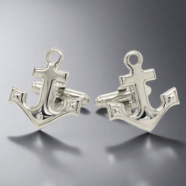 SS Anchor Cufflinks - Walter Bauman Jewelers