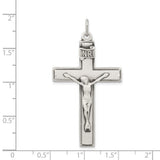 SS Antiqued Crucifix Pendant - Walter Bauman Jewelers