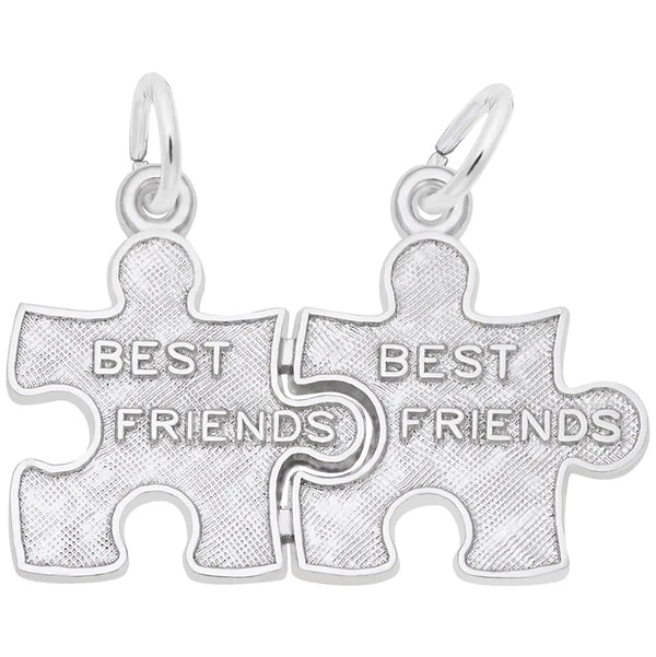 SS Best Friend Puzzle Pieces Charm - Walter Bauman Jewelers