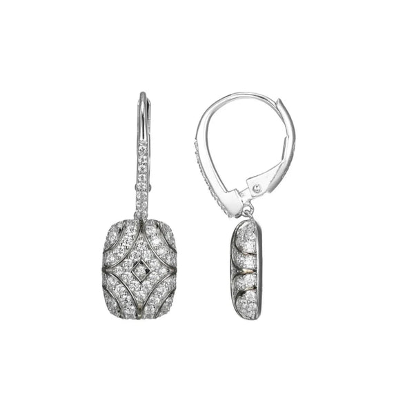 SS CZ Fancy Drop Earrings - Walter Bauman Jewelers