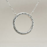 SS CZ Large Fancy Circle Pendant - Walter Bauman Jewelers