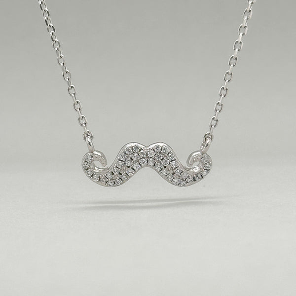 SS CZ Moustache Pendant - Walter Bauman Jewelers