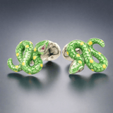 SS Deakin & Francis Enamel Ruby Snake eye Cufflinks - Walter Bauman Jewelers