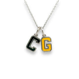 SS Enamel "CG" Pendant - Walter Bauman Jewelers