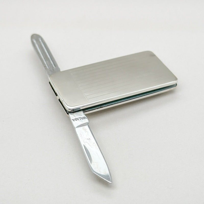 SS Engravable Money Clip / Pocket Knife - Walter Bauman Jewelers