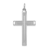 SS Line Design Cross - Walter Bauman Jewelers