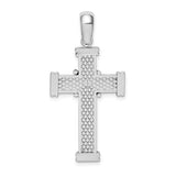 SS Polished Endcap Solid Cross - Walter Bauman Jewelers