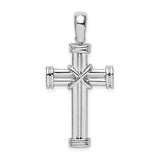 SS Polished Endcap Solid Cross - Walter Bauman Jewelers