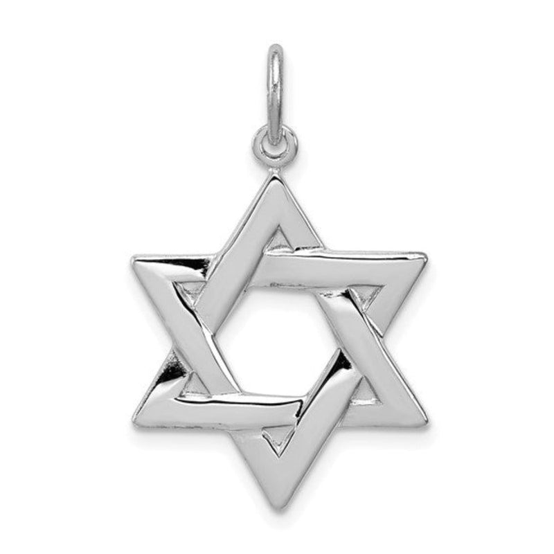 SS Polished Star of David Pendant 2.1grms - Walter Bauman Jewelers