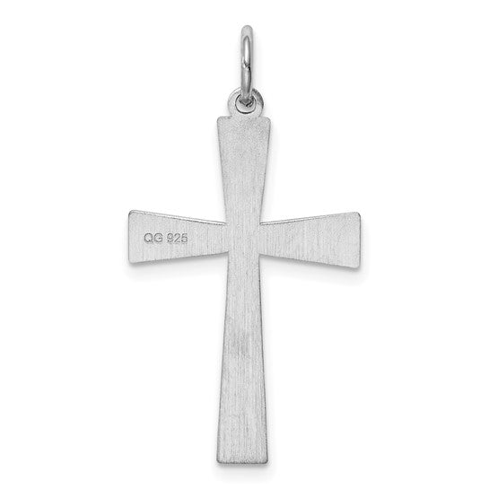 SS Satin and Polished Finish Cross 0.7 - Walter Bauman Jewelers