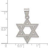 SS Satin Finish Star of David Pendant 1.4grms - Walter Bauman Jewelers