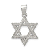 SS Satin Finish Star of David Pendant 1.4grms - Walter Bauman Jewelers