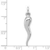 SS Solid Italian Horn Charm - Walter Bauman Jewelers