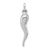 SS Solid Italian Horn Charm - Walter Bauman Jewelers