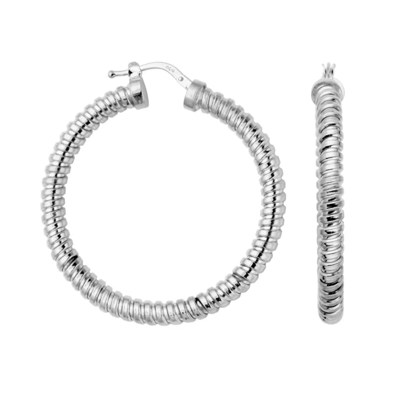 SS Tubugas 40MM/4MM Hoop Earring - Walter Bauman Jewelers