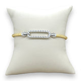 SS Two-Tone CZ Bangle Bracelet - Walter Bauman Jewelers