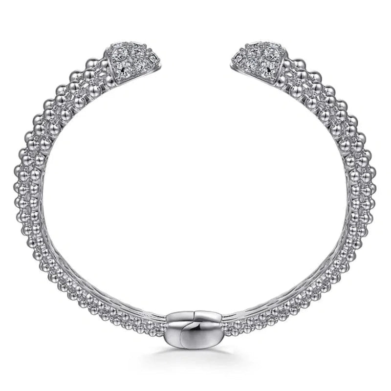 SS White Sapphire Bangle Bracelet - Walter Bauman Jewelers