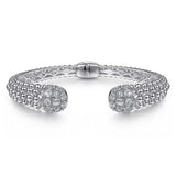 SS White Sapphire Bangle Bracelet - Walter Bauman Jewelers