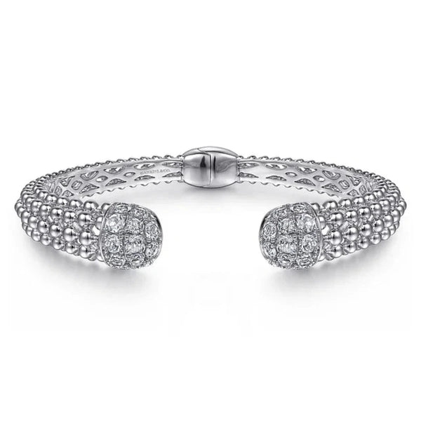 SS White Sapphire Bangle Bracelet - Walter Bauman Jewelers