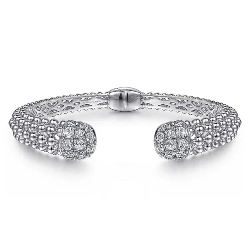 SS White Sapphire Bangle Bracelet - Walter Bauman Jewelers