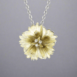 SS Yellow Sweetness Golden Brown with White Sapphire Necklace - Walter Bauman Jewelers