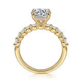 14K Y Gold 0.41ctw G/SI1 Diamond Engagement Ring Mounting