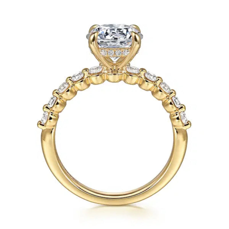 14K Y Gold 0.41ctw G/SI1 Diamond Engagement Ring Mounting